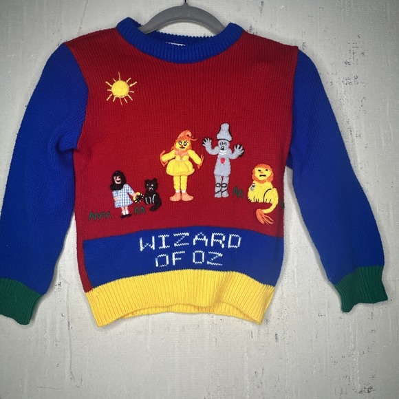 Harlequin Other - Vintage 1988 Harlequin Designs Wizard of Oz Colorblock Kids Sweater | Tag Sz: 6
